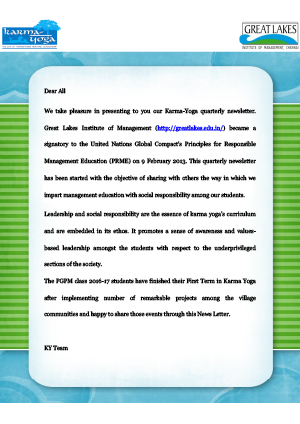Karmayoga Newsletter