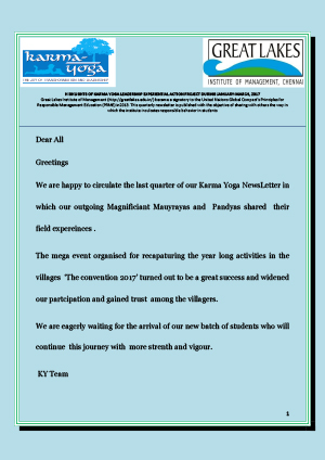 Karmayoga Newsletter
