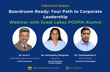 Live Webinar with PGXPM Alumni