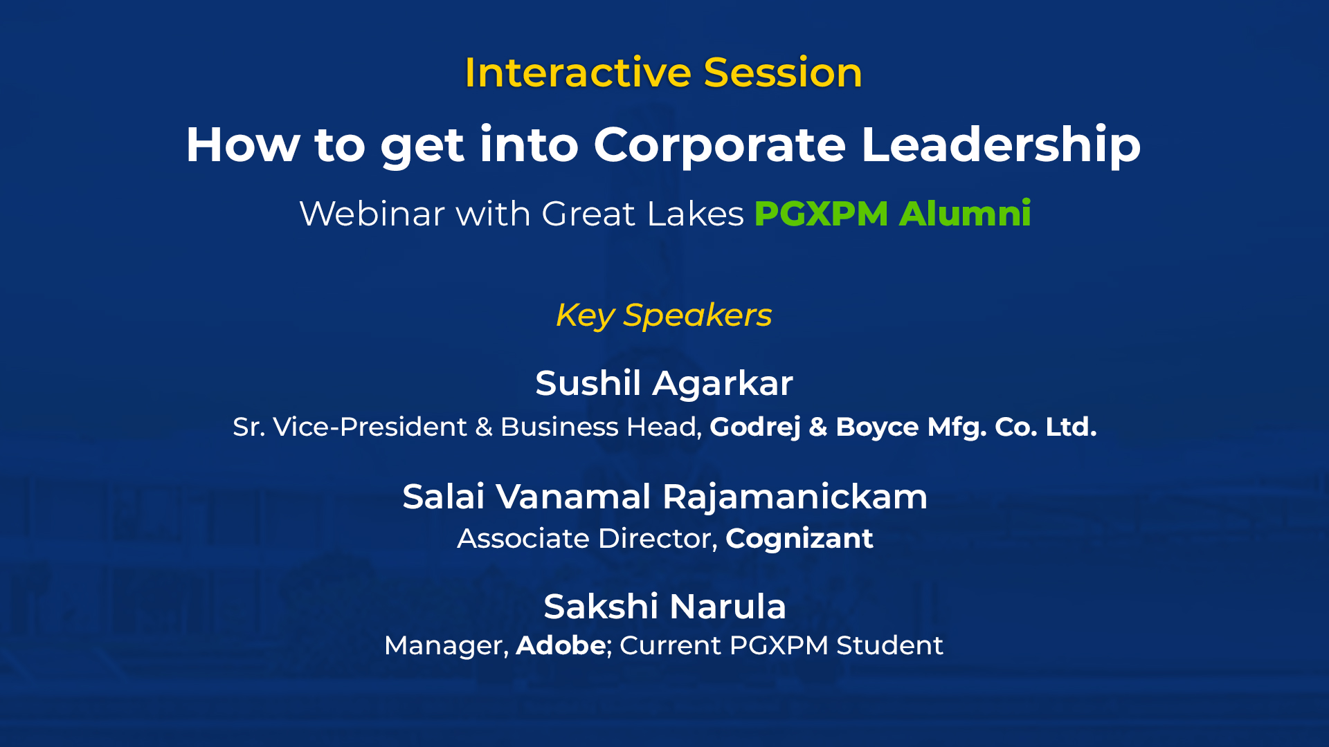 PGXPM Alumni